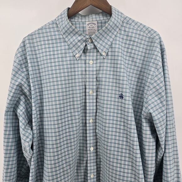 Brooks Brothers Other - Brooks Brothers Men's Regent Fit Shirt XXL Blue Plaid Long Sleeve Button‎ Up